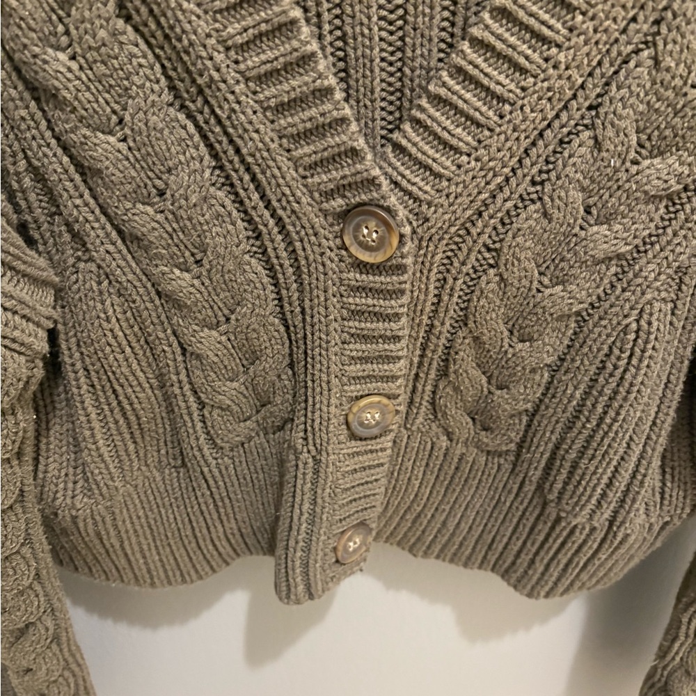 Aeropostale Women's Olive Green Knit Sweater - Picture 2 of 4